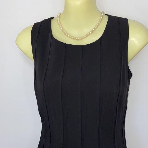 Calvin Klein Dress Black Cocktail Midi Length Elegant Excellent Sz 4 - Picture 2 of 9